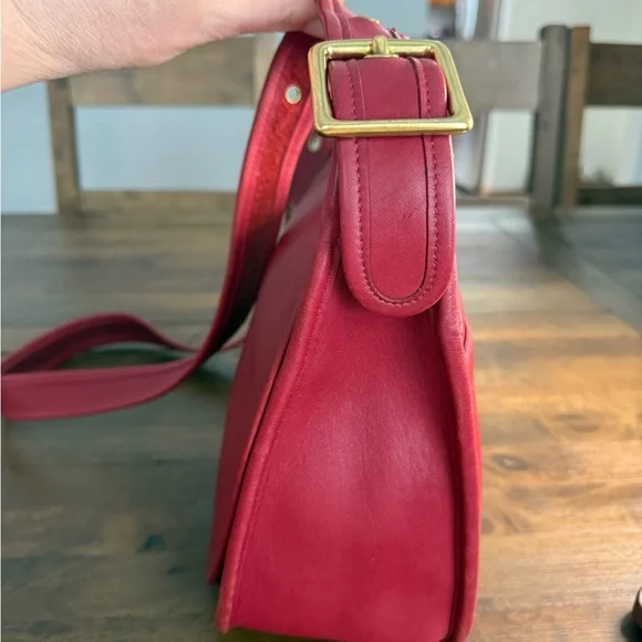 Coach Vintage 90’s Patricia’s Legacy Red Leather Shoulder Crossbody Bag #9951 - Picture 7 of 16